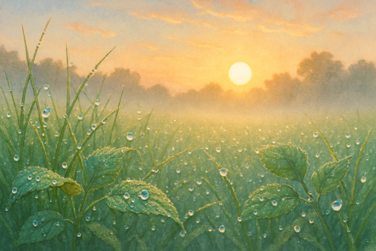 Dew Drops in the Morning