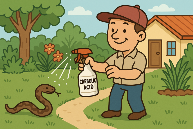 carbolic acid as snake repellent